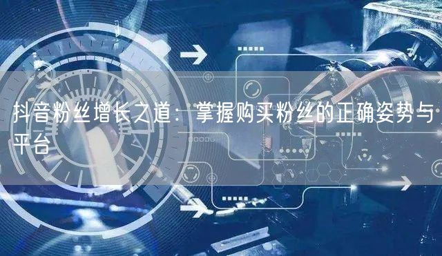 抖音粉丝增长之道：掌握购买粉丝的正确姿势与平台